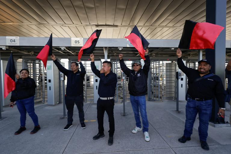 La huelga en la planta de Audi México estalló el 24 de enero pasado. Foto: Reuters