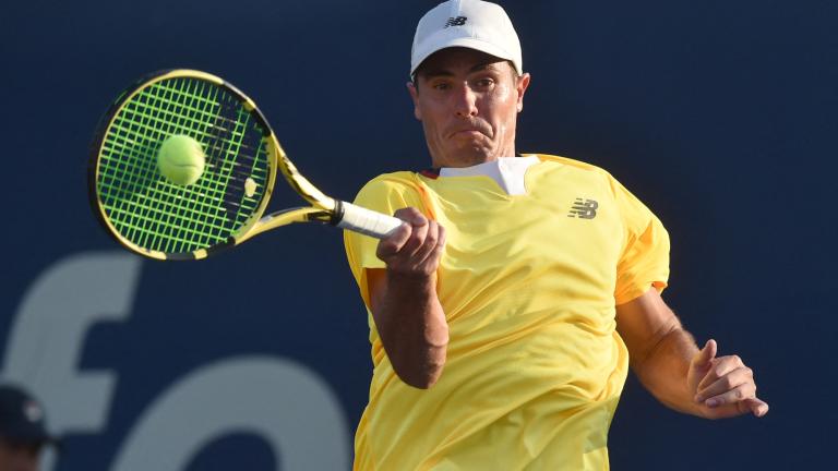 Ernesto Escobedo es el mejor representante de México en la serie de Copa Davis contra Dinamarca, al ocupar el ranking 493 de ATP en singles. Foto: AFP.