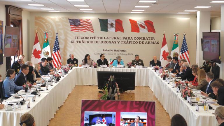 La Tercera Reunión del Comité Trilateral de Fentanilo se llevó a cabo con representantes de México, Canadá y Estados Unidos.  Foto: Secretaría de Relaciones Exteriores