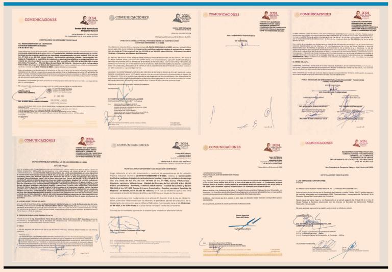 Las licitaciones canceladas se refieren a trabajos de conservación periódica y rutinaria