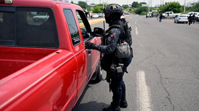 Operativos en carreteras de Michoacán. Foto: AFP.