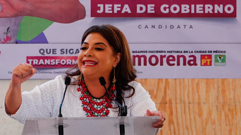 Clara Brugada, candidata de Morena a la jefatura de Gobierno de la Ciudad de México. Foto: Cuartoscuro