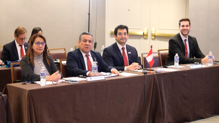 Comité Olímpico de Perú en la Asamblea General Extraordinaria donde se decidió la ciudad que albergarán los Juegos Panamericanos 2027. Foto EE: Cortesía X / @PanamSports