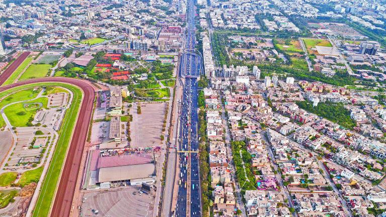 Aerial,Image,Of,Panamericana,Highway,In,Lima,Peru.,One,Of