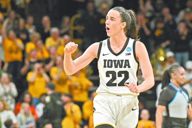 Caitlin Clark, guardia de los Hawkeyes de Iowa. Foto: Reuters