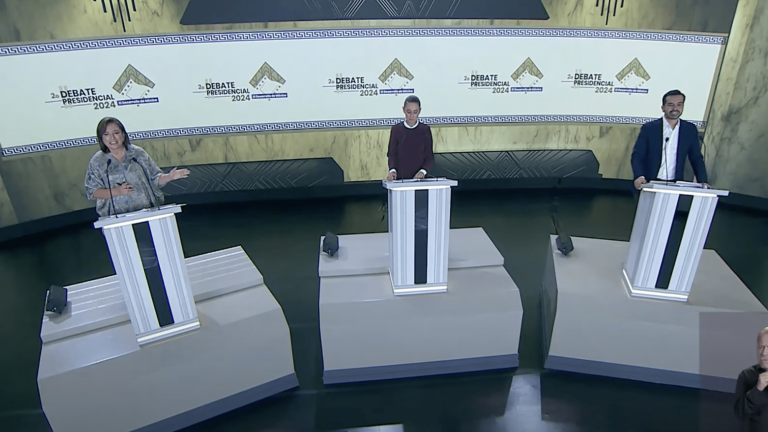 Foto: Captura de la transmisión del segundo debate.