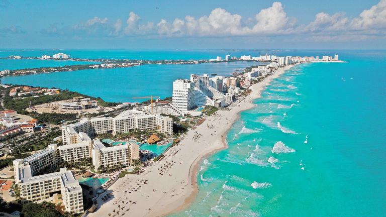 Zona hotelera de Cancún, Quintana Roo. Foto: Shutterstock