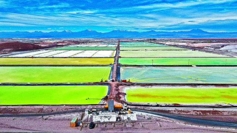 FILE PHOTO: Atacama Desert salt flats, lithium deposit spots, in Chile