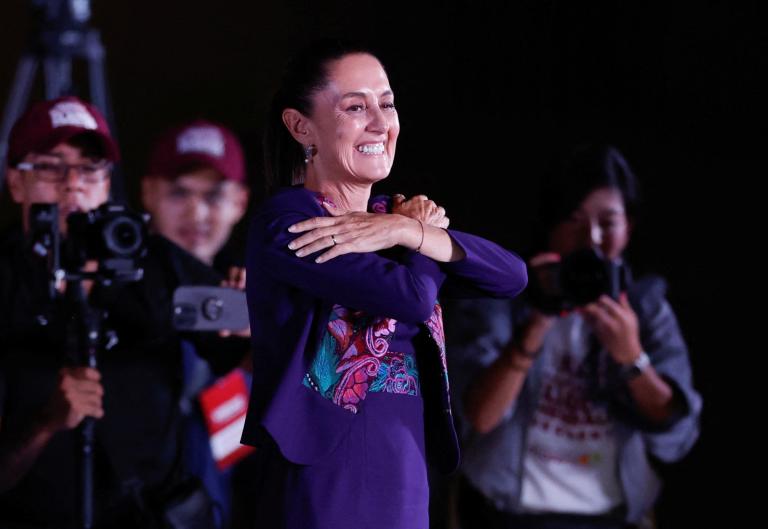 Claudia Sheinbaum celebró su virtual triunfo como presidenta. Foto: Reuters