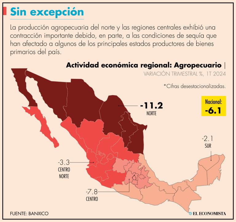 Las condiciones de sequía en los principales estados productores tuvieron un impacto en los volúmenes de producción agrícola