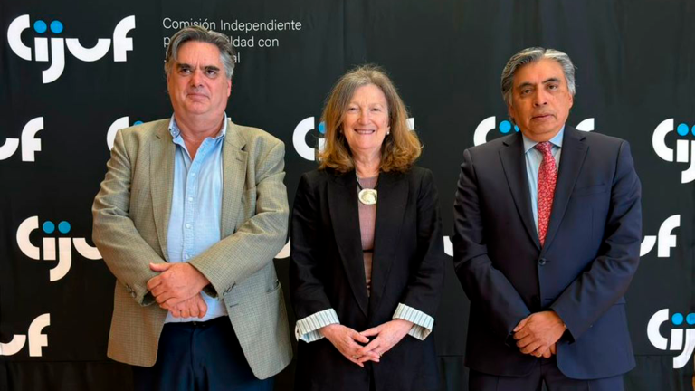 John Scott Andretta, consejero e investigador académico del Coneval; Nora Lustig, economista y Gerardo Esquivel, exsubgobernador del Banco de México. Foto EE: Cortesía