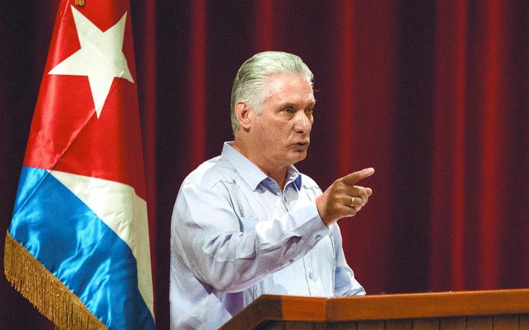 Miguel Díaz-Canel, presidente de Cuba, en imagen del 19 de noviembre del 2023. Foto: AFP