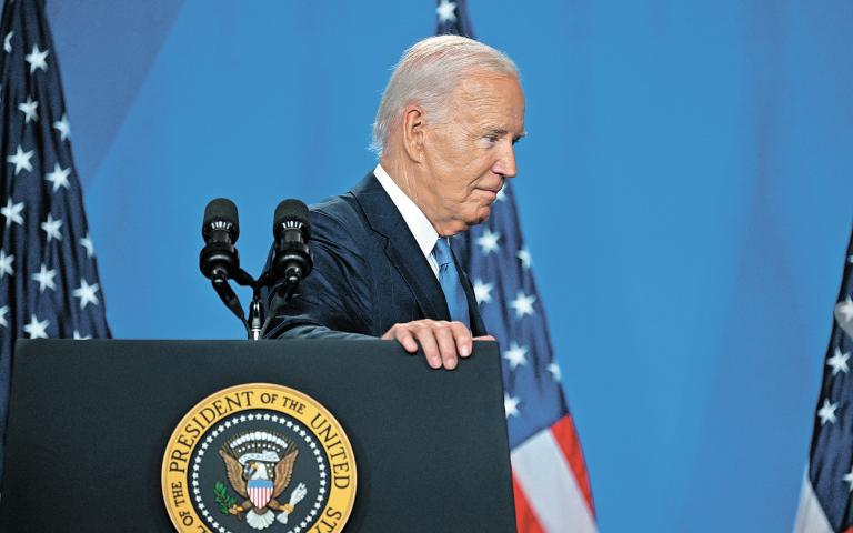 President Joe Biden gives a press conference