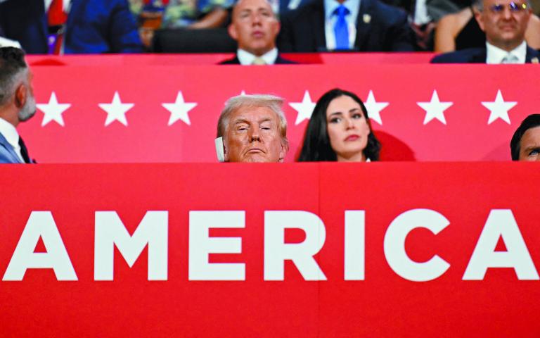 El candidato presidencial Donald Trump participó en el segundo día de la Convención Nacional Republicana en Wisconsin. Foto: AFP