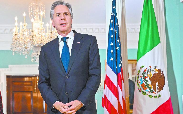 US-MEXICO-DIPLOMACY-BLINKEN-BARCENA. FOTO: AFP