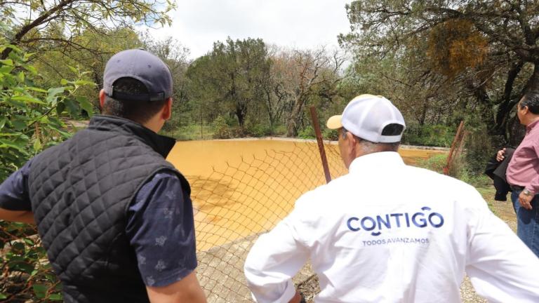 Las lluvias han comenzado a abastecer de agua a bordos ubicados en la comunidad de San Joaquín. Foto EE: Cortesía.