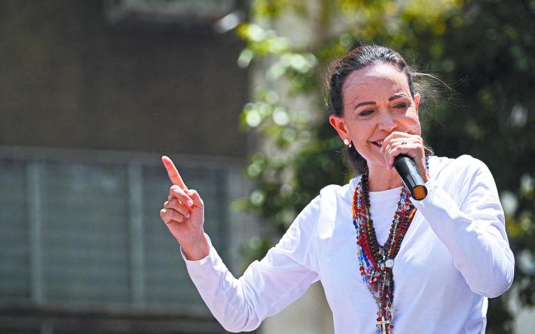 La líder opositora María Corina Machado. Foto: AFP