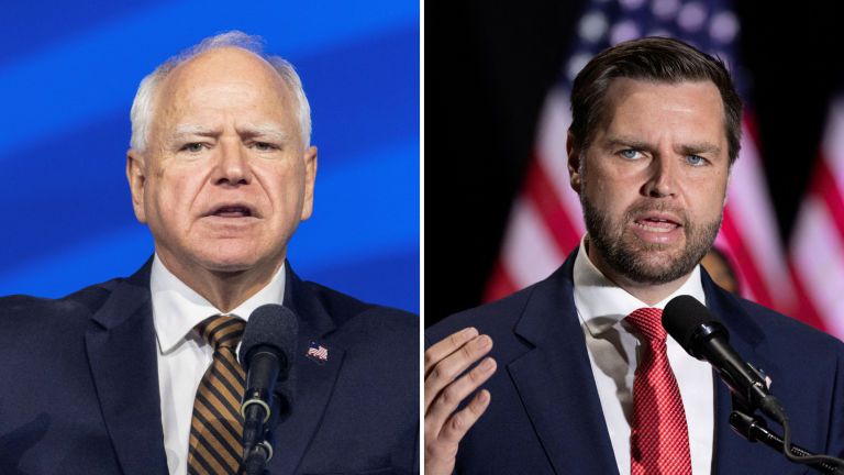  Tim Walz, compañero de fórmula de Kamala Harris y J.D. Vance, candidato republicano a la vicepresidencia de Estados Unidos. Foto: Reuters