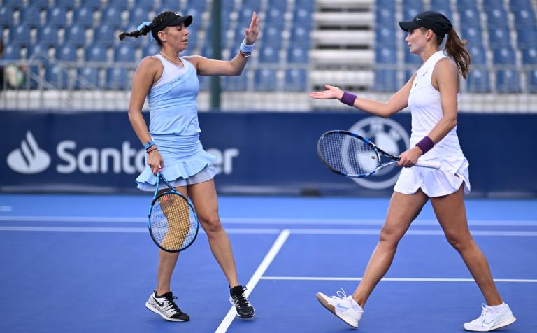 G. Olmos y A. Panova vencen a T. Babos y N. Kichenok, para asegurar su pase a las semifinales. Foto EE: Cortesía Abierto Monterrey / Seguros GNP