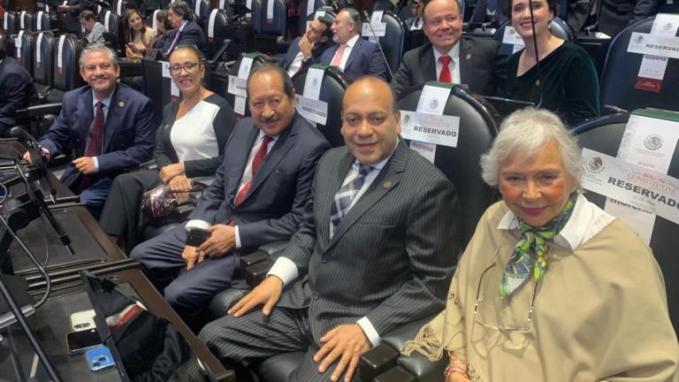 Olga Sánchez Cordero, ocupando su curul en la Cámara de Diputados. Foto EE: Cortesía.