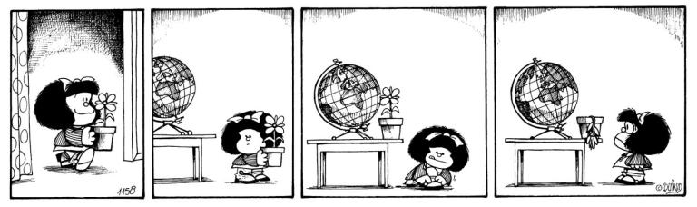 Imágenes de la historieta de Mafalda