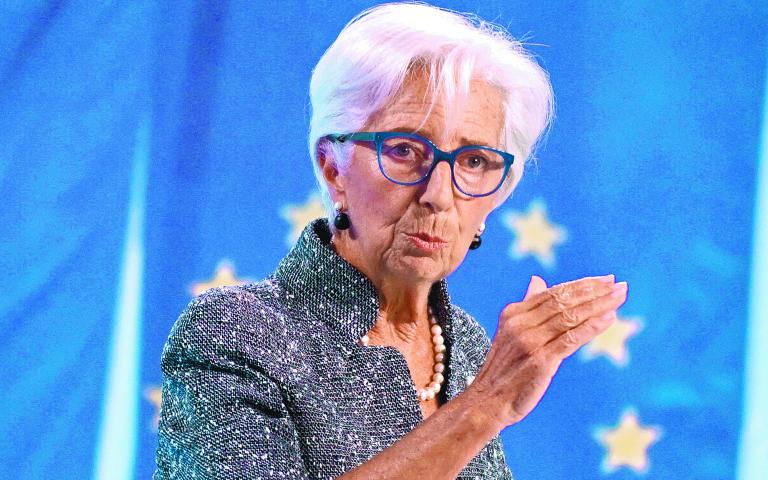 FILE PHOTO: European Central Bank President Christine Lagarde speaks to reporters following the Governing Council's monetary policy meeting in Frankfurt, Germany September 12, 2024. REUTERS/Jana Rodenbusch/File Photo