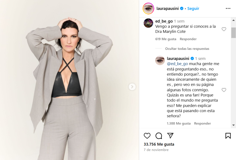 Foto: Captura de pantalla IG Laura Pausini