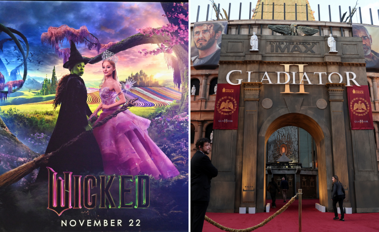 Wicked y Gladiador 2 se estrenan este fin de semana en cines de Estados Unidos y otros rincones del mundo.