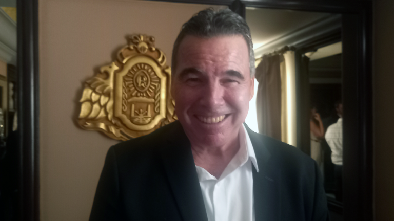 Víctor Cairo, presidente de Canacero, en rueda de prensa posterior al evento: "Comercio desleal y su impacto en América Latina".