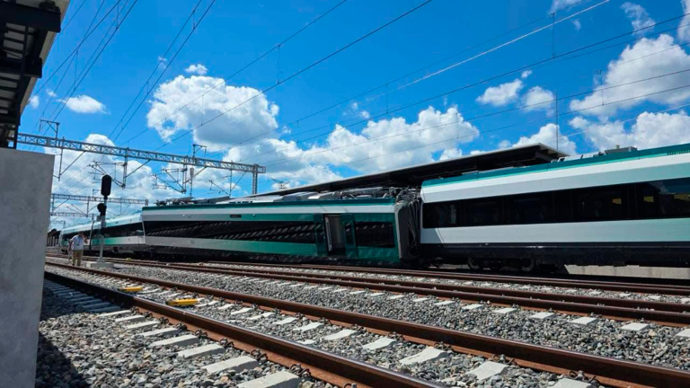 Vagón del Tren Maya descarriló en la estación de Izamal, Yucatán