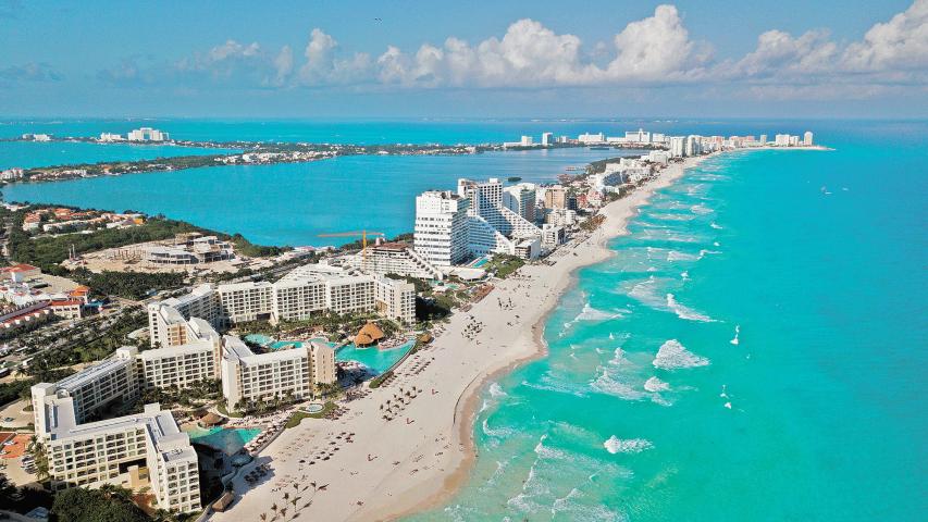 Zona hotelera de Cancún, Quintana Roo. Foto: Shutterstock