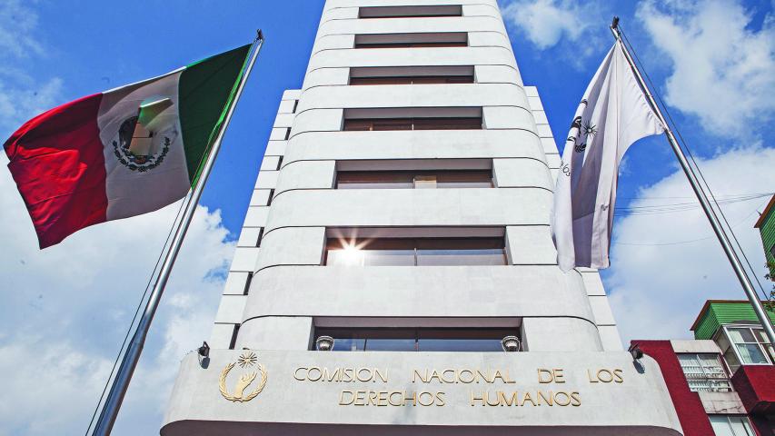 15.DICIEMBRE.2014. EN IMAGEN ASPECTOS DEL EDIFICO DE LA COMISION NACIONAL DE LOS DERECHOS HUMANOS