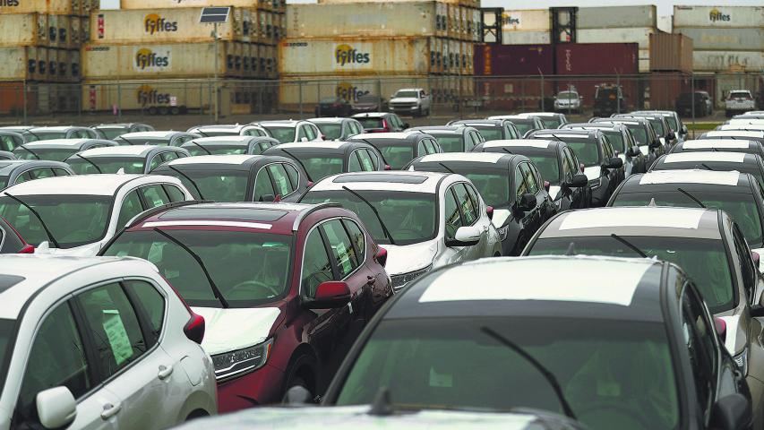 FORT LAUDERDALE, FL - MAY 22: New vehicles are seen at the Horizon Terminal as they await to be exported from Port Everglades on May 22, 2018 in Fort Lauderdale, Florida. Today, China’s Finance Ministry announced that it would cut tariffs on imported cars to 15 percent of their wholesale value, from 25 percent.   Joe Raedle/Getty Images/AFP (Photo by JOE RAEDLE / GETTY IMAGES NORTH AMERICA / Getty Images via AFP)