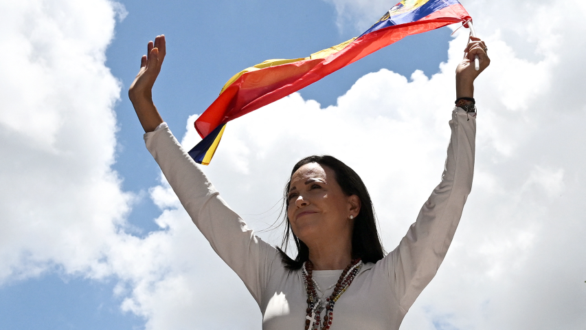 María Corina Machado, líder opositora de Venezuela.