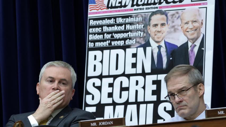 Portada del New York Post sobre los correos electrónicos de Hunter Biden.