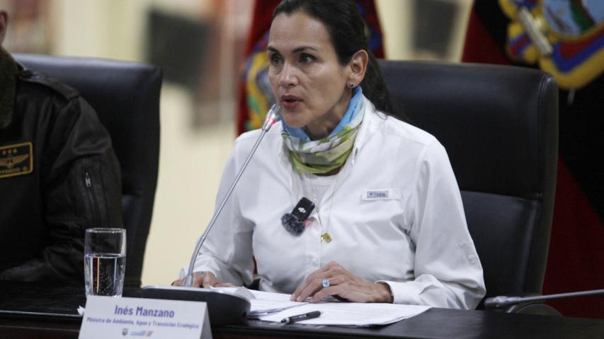 La Ministra de Ambiente, Agua y Transición Ecológica del Ecuador, Inés Manzano.