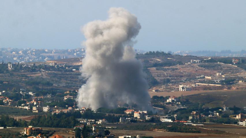 Imagen de un bombardeo israelí en Libano.