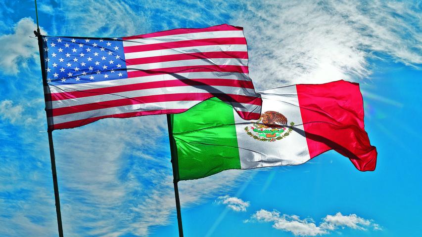 us mexico flag concept, border problems with countries