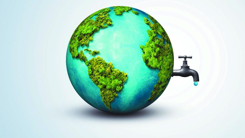 Accelerating Change - World Water Day and World Toilet Day 2023 3d Concept. Every Drop Matters. Saving water and world environmental protection concept- Environment day