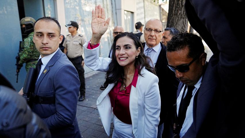 Verónica Abad en las instalaciones de la Corte en Quito, Ecuador.