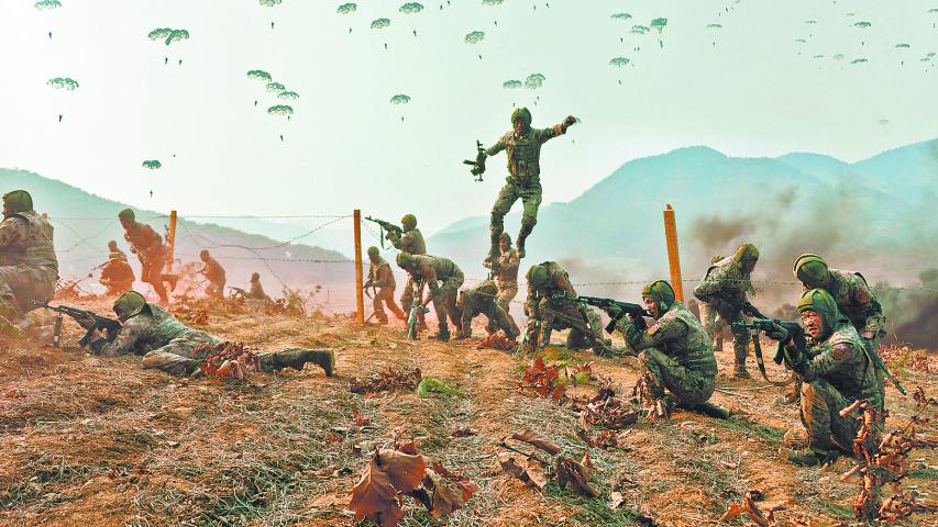 Soldados norcoreanos durante un entrenamiento. Imagen del 16 de marzo del 2024. Foto: Reuters