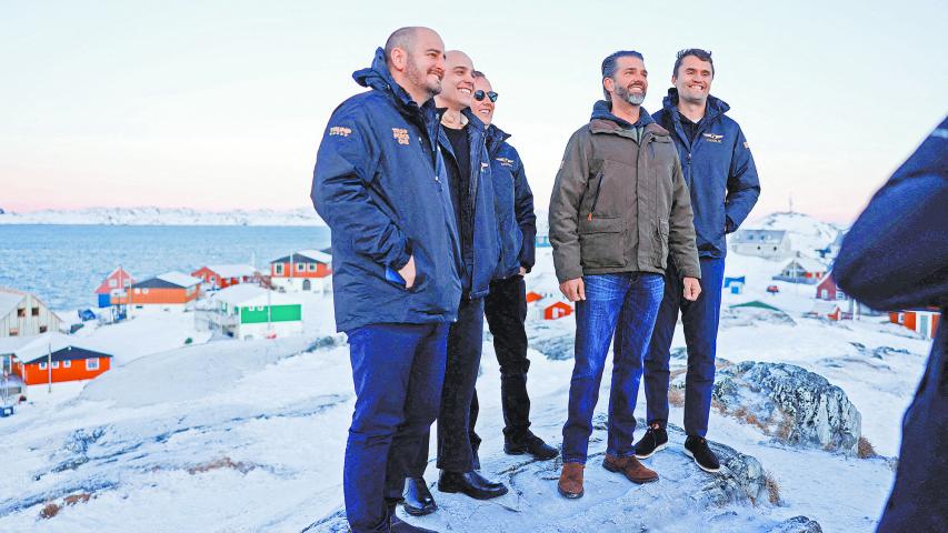 Donald Trump Jr. visitó el martes la capital de Groenlandia, Nuuk. Emil Stach/Ritzau Scanpix/via REUTERS    ATTENTION EDITORS - THIS IMAGE WAS PROVIDED BY A THIRD PARTY. DENMARK OUT. NO COMMERCIAL OR EDITORIAL SALES IN DENMARK.