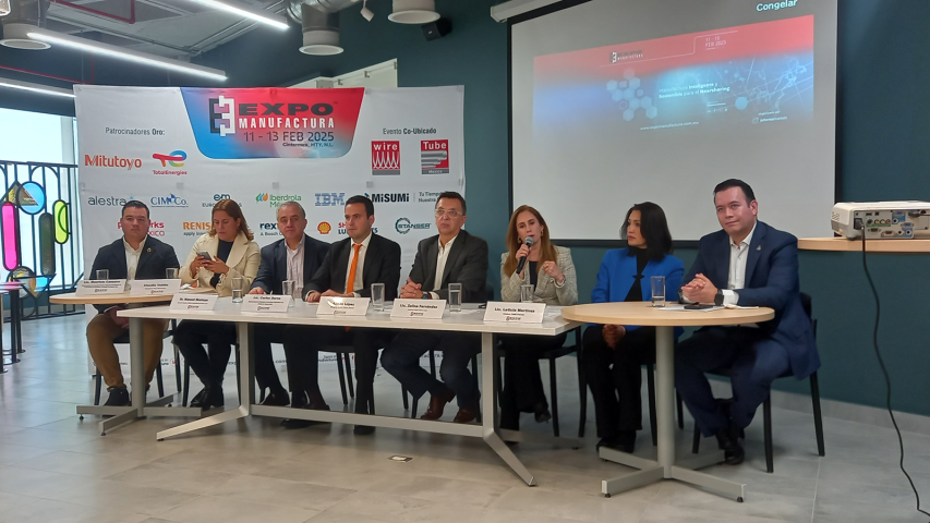 Conferencia sobre Expo Manufactura 2025.