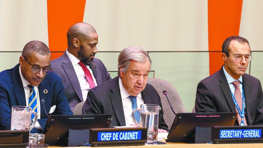 El secretario general de la ONU, Antonio Guterres, habló ayer ante el comité de la ONU sobre los derechos humanos de los palestinos.