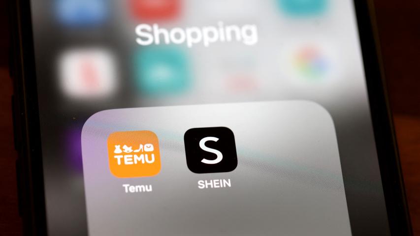 SAN ANSELMO, CALIFORNIA - FEBRUARY 04: In this photo illustration, the apps for Chinese-owned companies Shein and Temu are displayed on a smartphone on February 04, 2025 in San Anselmo, California. China announced retaliatory tariffs on some American imports after U.S. President Donald Trump imposed a 10 percent tariff on certain Chinese products. (Photo Illustration by Justin Sullivan/Getty Images) (Photo by JUSTIN SULLIVAN / GETTY IMAGES NORTH AMERICA / Getty Images via AFP)