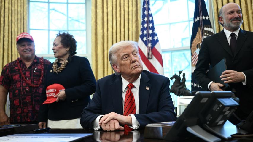 El presidente Donald Trump en la oficina Oval de la Casa Blanca. Foto: AFP