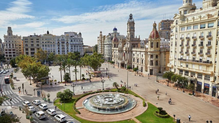 Plaza del ayuntamiento en Valencia