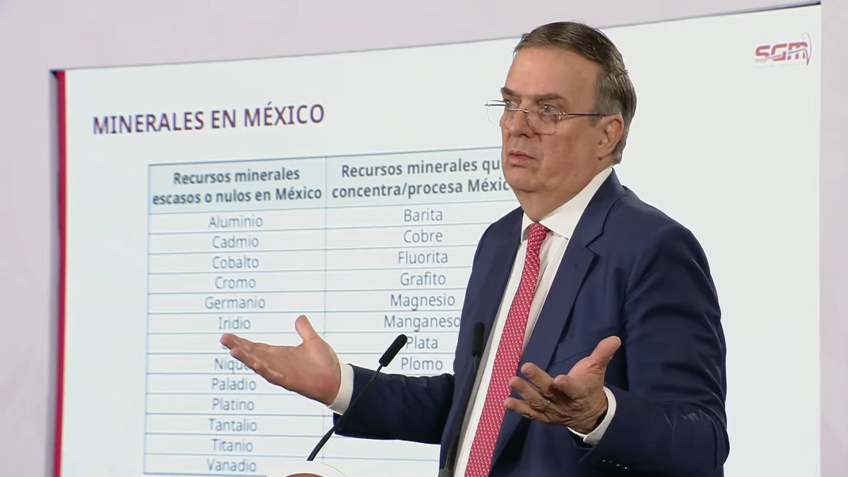 México busca asegurar el suministro de 13 minerales críticos: Ebrard