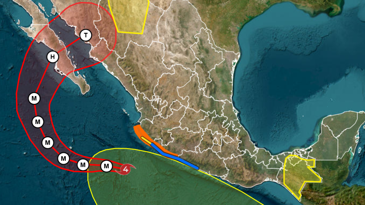 Huracán Polo se mantiene en categoría 4; prevén lluvias intensas en Jalisco, Colima y Michoacán