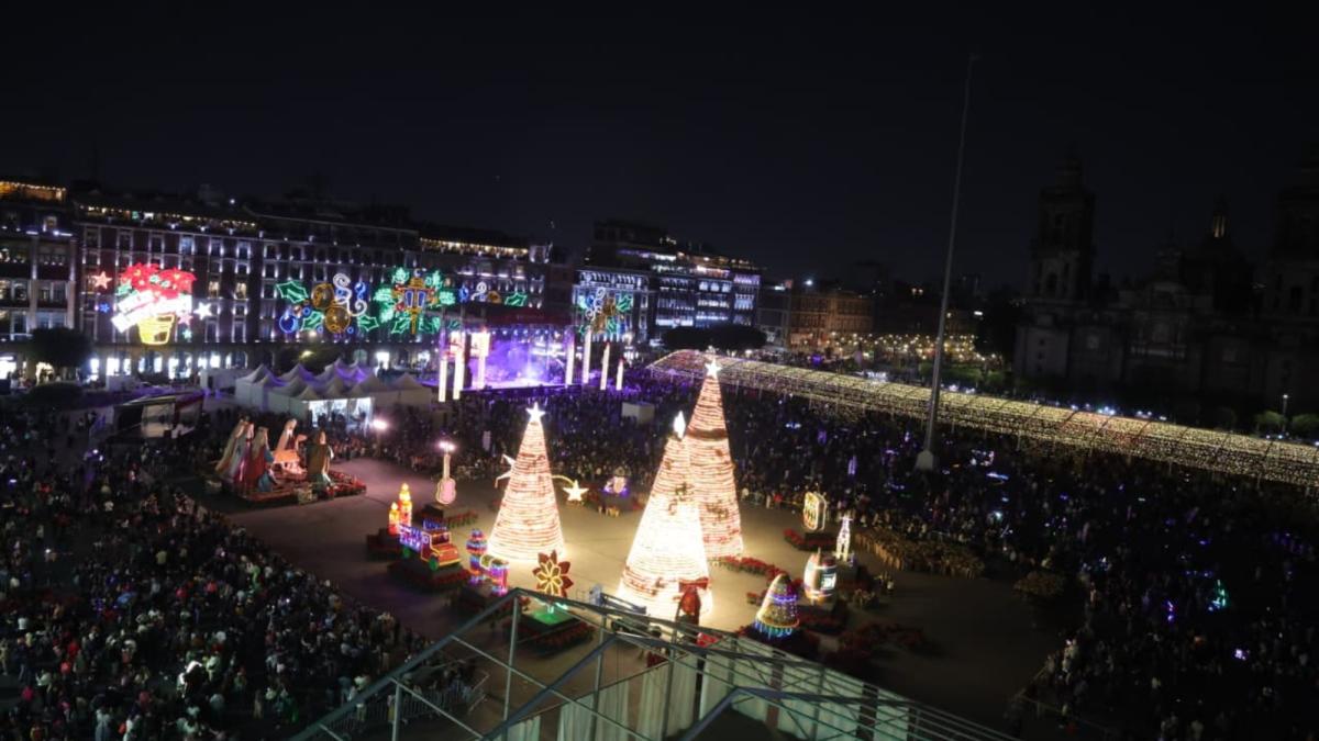 Inauguran Luces de Invierno 2025 en el Zócalo; conciertos, pastorelas y artesanías hasta enero